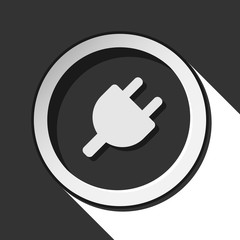 icon - electrical plug symbol with shadow