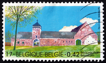 Postage stamp Belgium 2001 Beauvechain, Farmstead