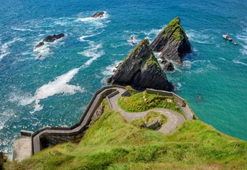 Cercles muraux Atlantic Ocean Road Port de Dunquin, comté de Kerry, Irlande