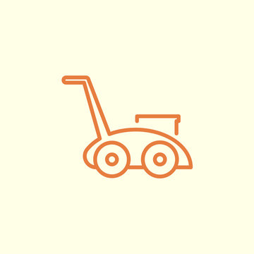 recommend clip art: lawnmower line icon
