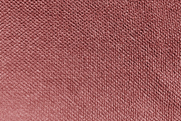 Red color bath towel texture.