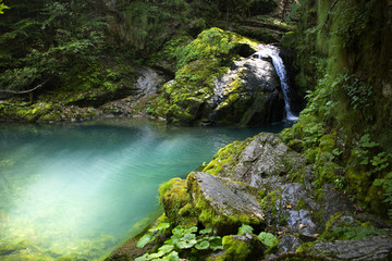 Zeleni vir (translation: green whirlpool) fabulous hiking place near Skrad, Gorski kotar - Croatia