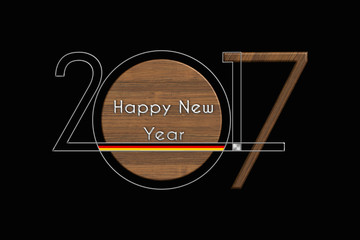 Happy New Year 2017 Germany acciaio e legno