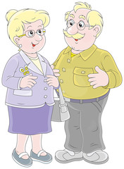 Grandmother and grandfather