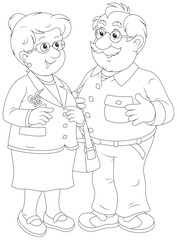 Grandmother and grandfather