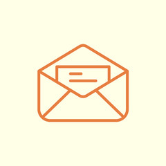 mail letter line icon