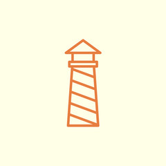 lighthouse line icon