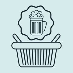basket shop market icon vector illustration eps10 eps 10