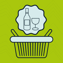 basket shop market icon vector illustration eps10 eps 10