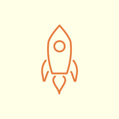 rocket line icon