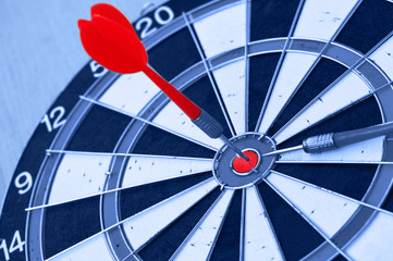Darts in center of target
