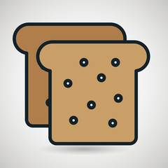 bread bakery chop icon vector illustration eps10