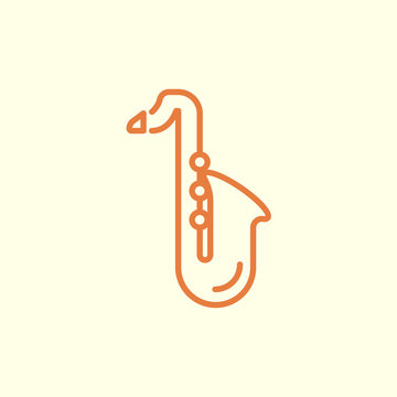 recommend clip art: saxophone line icon