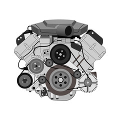 car engine vector illustration