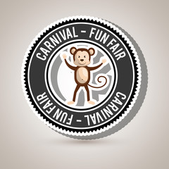monkey circus icon vector illustration eps10 eps 10