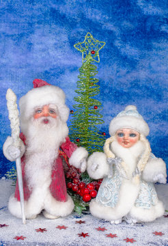 Santa and beautiful Christmas toys/