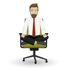 Man sitting in lotus pose