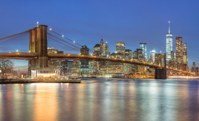 Panoramic view of  Manhattan skyline in New York City
