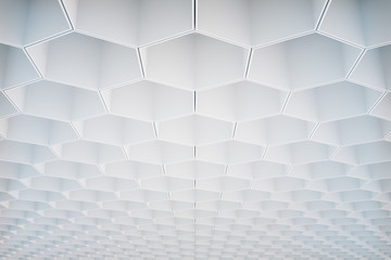 White honeycomb pattern