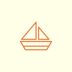 yacht line icon