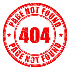 Page not found 404 stamp