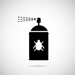 Spray icon on gray background. Vector art.