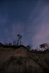 Sterne über der Steilküste auf Insel Poel, Mecklenburg-Vorpommern