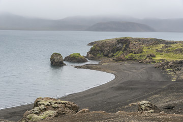 Fototapeta na wymiar Icelandic landscape. Sea coast. South Iceland.
