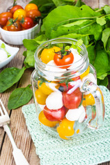 Caprese Salad in Glass Jar