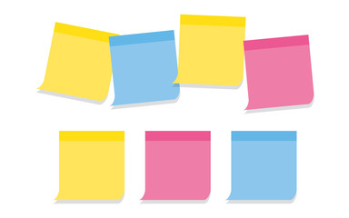 collection of memo note-papers in various colors