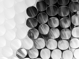 Abstract composition with cocktail straws