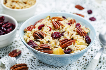 Apple Pecan dried cranberries and brown wild rice