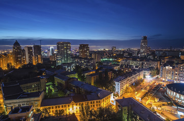 Fototapeta na wymiar Evening view of Kiev city