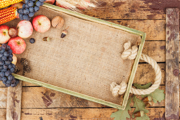 Thanksgiving day: Tray of different vegetables