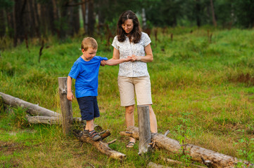 mom and son