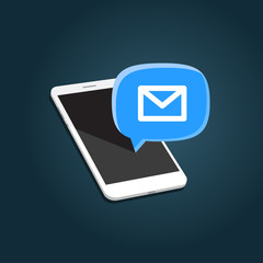 Phone with Mail & Message Bubble