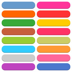 Flat blank web icon color rounded rectangle button