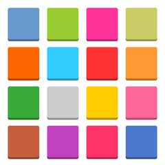 Flat blank web icon color square button