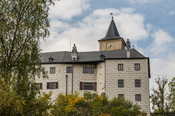 castle Rozmberk in Czech Republic in fall