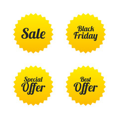 Sale icons. Best special offer symbols