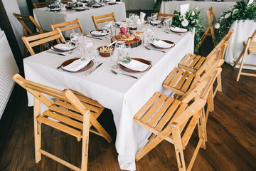 Rustic wedding tables