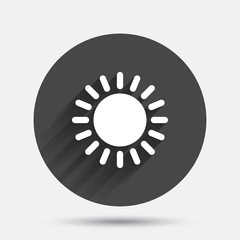 Sun icon. Sunlight summer symbol.