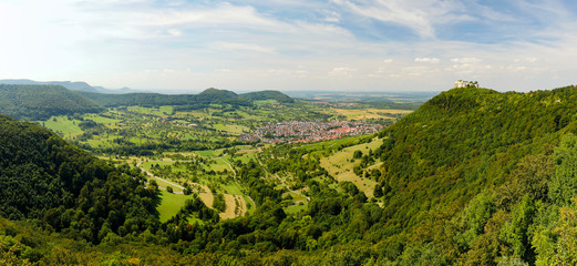 Obraz premium Panorama Burg Hohenneuffen