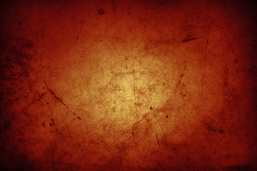 Orange grunge concrete wall background