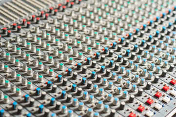 Audio Mixing Board.