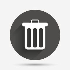 Recycle bin sign icon. Bin symbol.