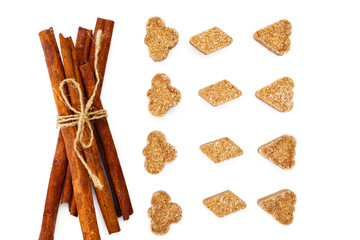 Sugar with Cinnamon on White