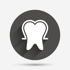 Tooth enamel protection sign icon. Dental care symbol.