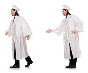 Fototapeta premium Young man ready for university graduation