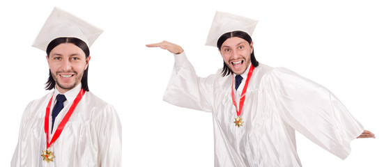 Young man ready for university graduation